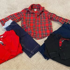 Red Plaid Kids Shirt